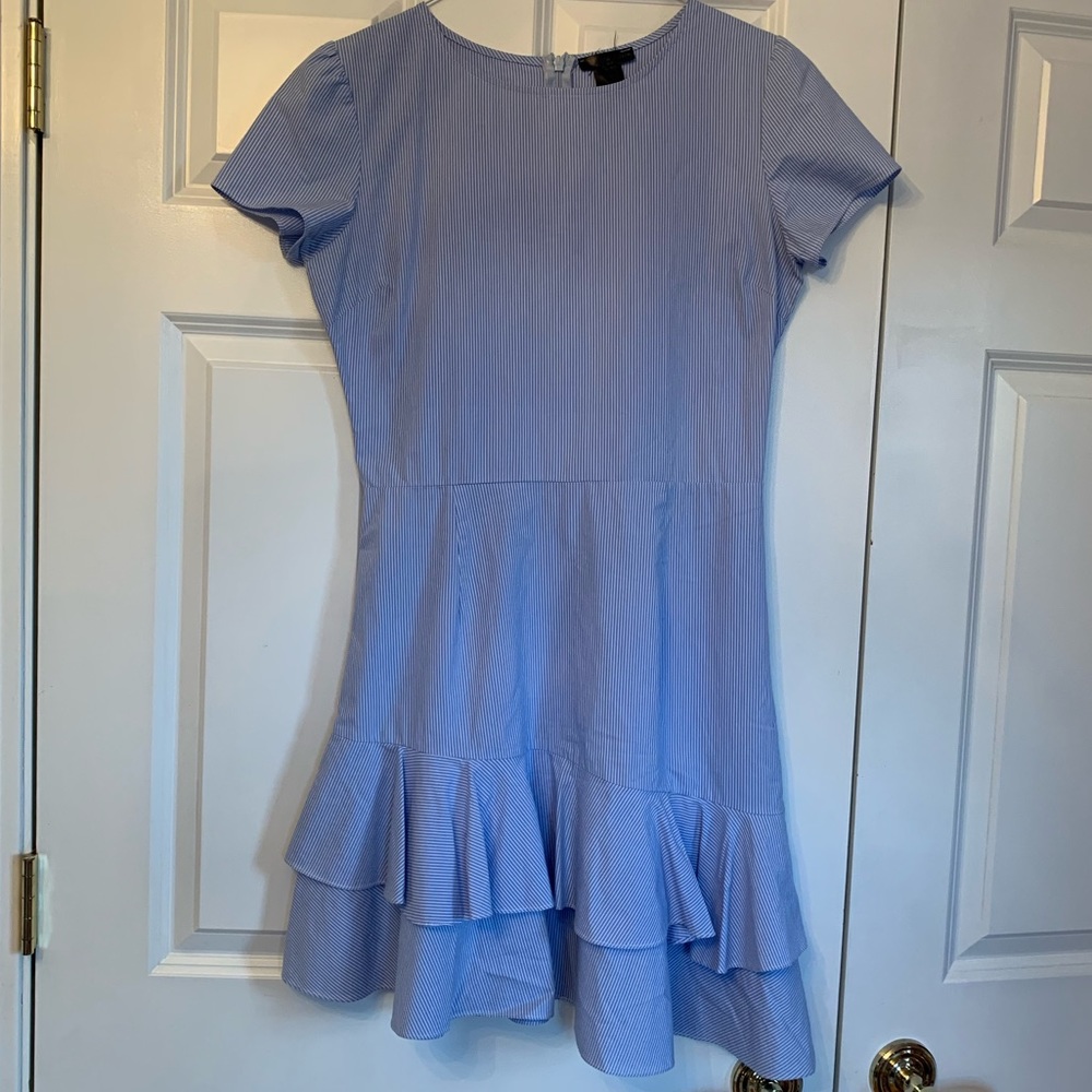 Aqua blue striped dress size M